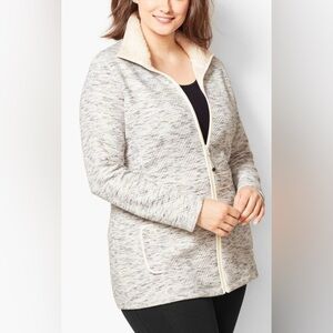 Talbots‎ Cream Sherpa Jacket Size Large